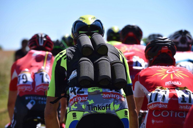 Tinkoff-Saxo have a novel way of carrying bidons
