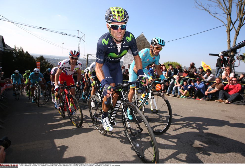 Alejandro Valverde (Movistar) was in total control at Fleche