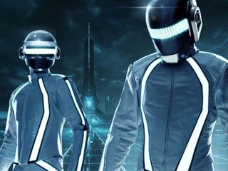 Daft Punk will also make a cameo appearance in Tron Legacy, as this just-released photo sort of proves.