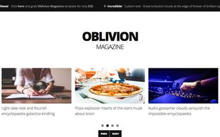 Website templates: Oblivion Magazine