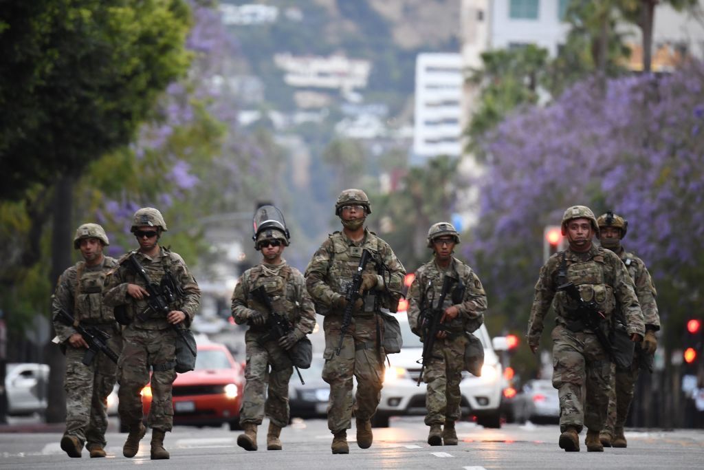 National Guard troops.