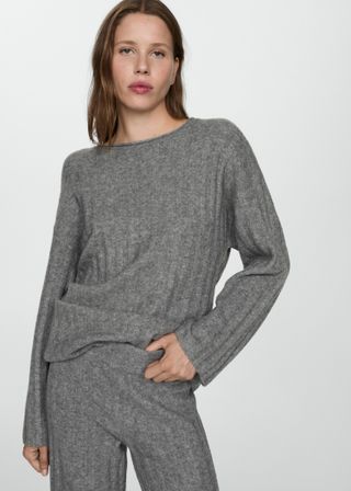 Knitted Ribbed Sweater - Women | Mango Usa