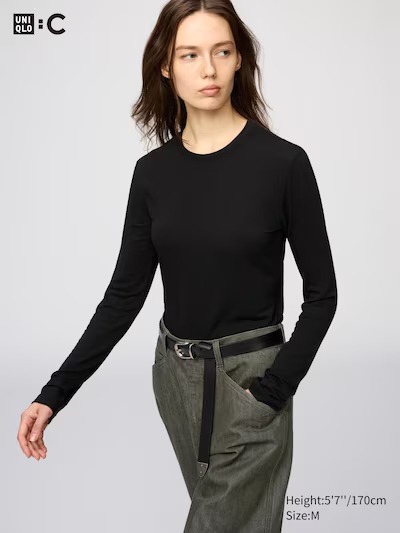 Uniqlo, Heattech Extra Warm Cashmere Blend Crew Neck T-Shirt