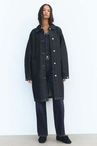 Trf Denim Trench Jacket