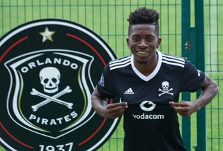 Orlando Pirates forward Jean-Marc Makusu