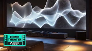 Audio components in home theater room with Audyssey processing feature