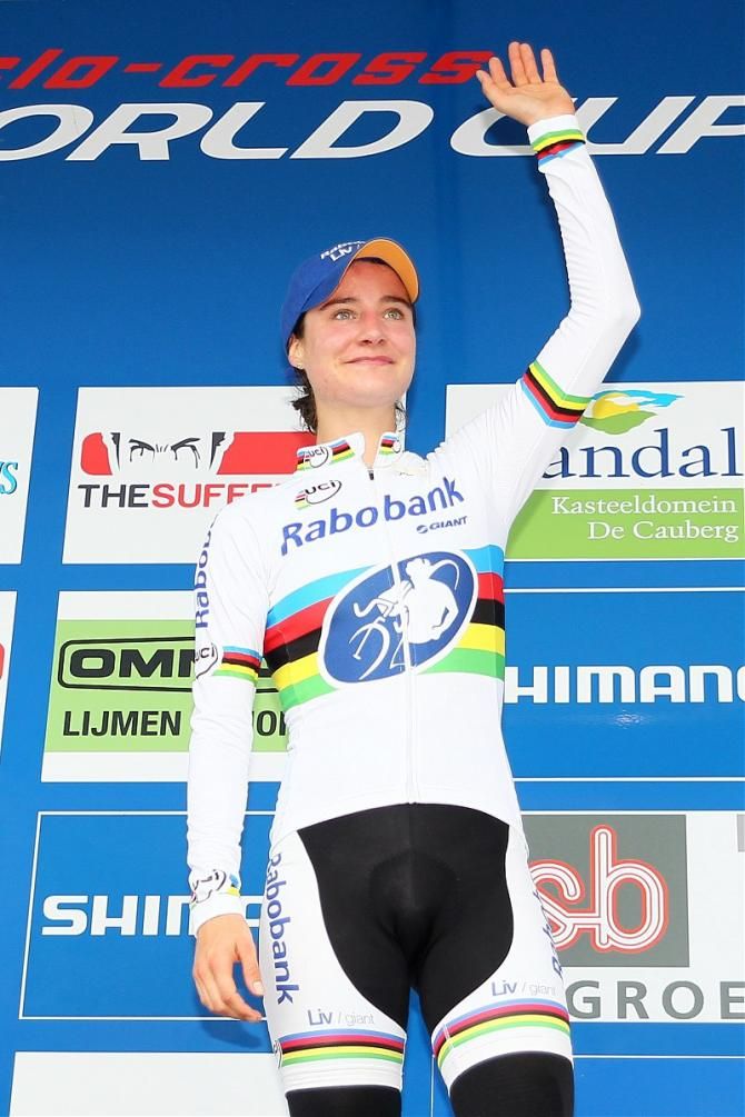 Marianne Vos leads the World Cup standings after taking the opening round.