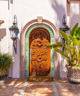 Doorway to The Rosenthal Estate in Malibu