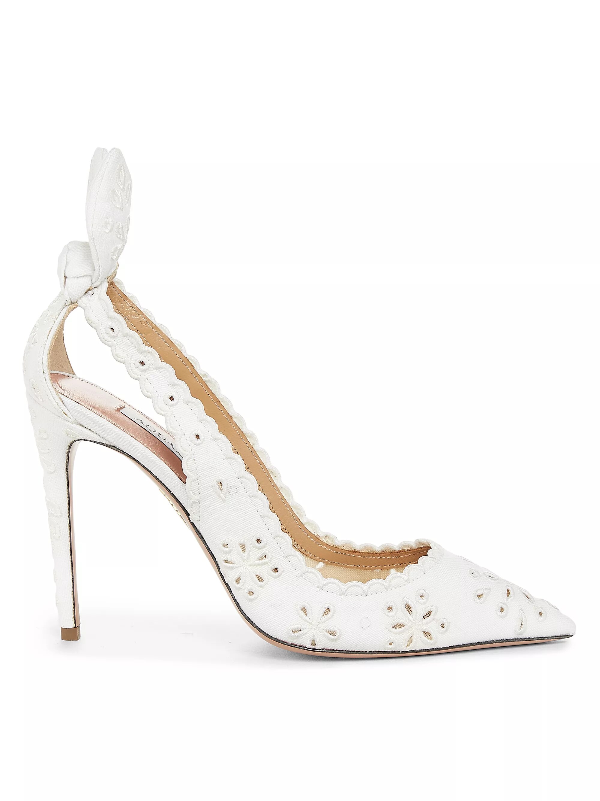 105mm Broderie Bow-Tie Pumps