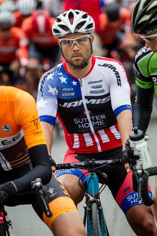 Eric Marcotte (Jamis) spends his final day in the national champions kit before next weekends crit championships