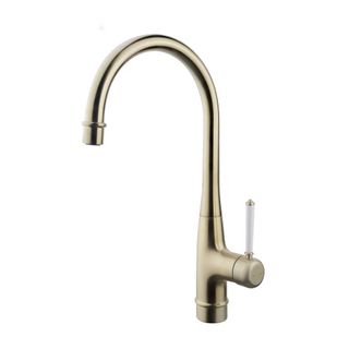 swan neck brass kitchen tap