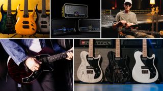Jackson MM Juggernaut, Mooer F15i, Pino Palladino StingRay bass, Gibson Music City Special Les Paul, PRS SE NF 53