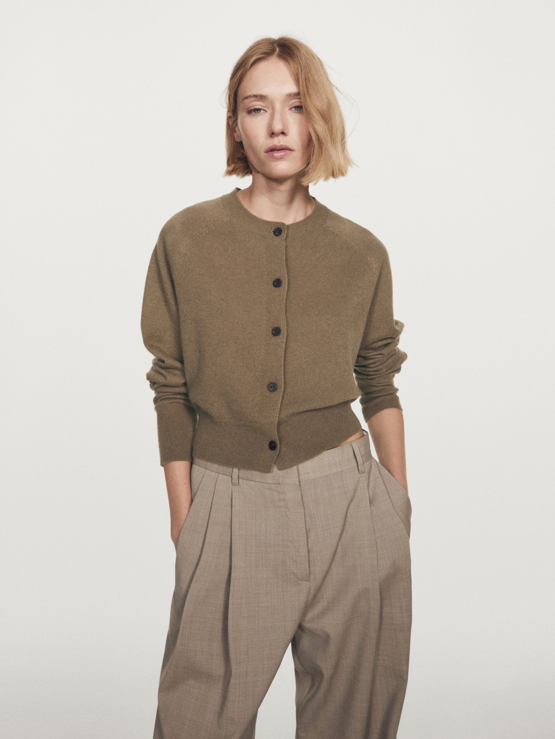 100% Cashmere Long Sleeve Cardigan