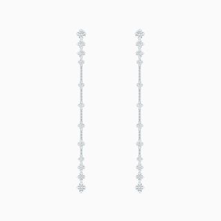 Arpeggia One Line Earrings in White Gold