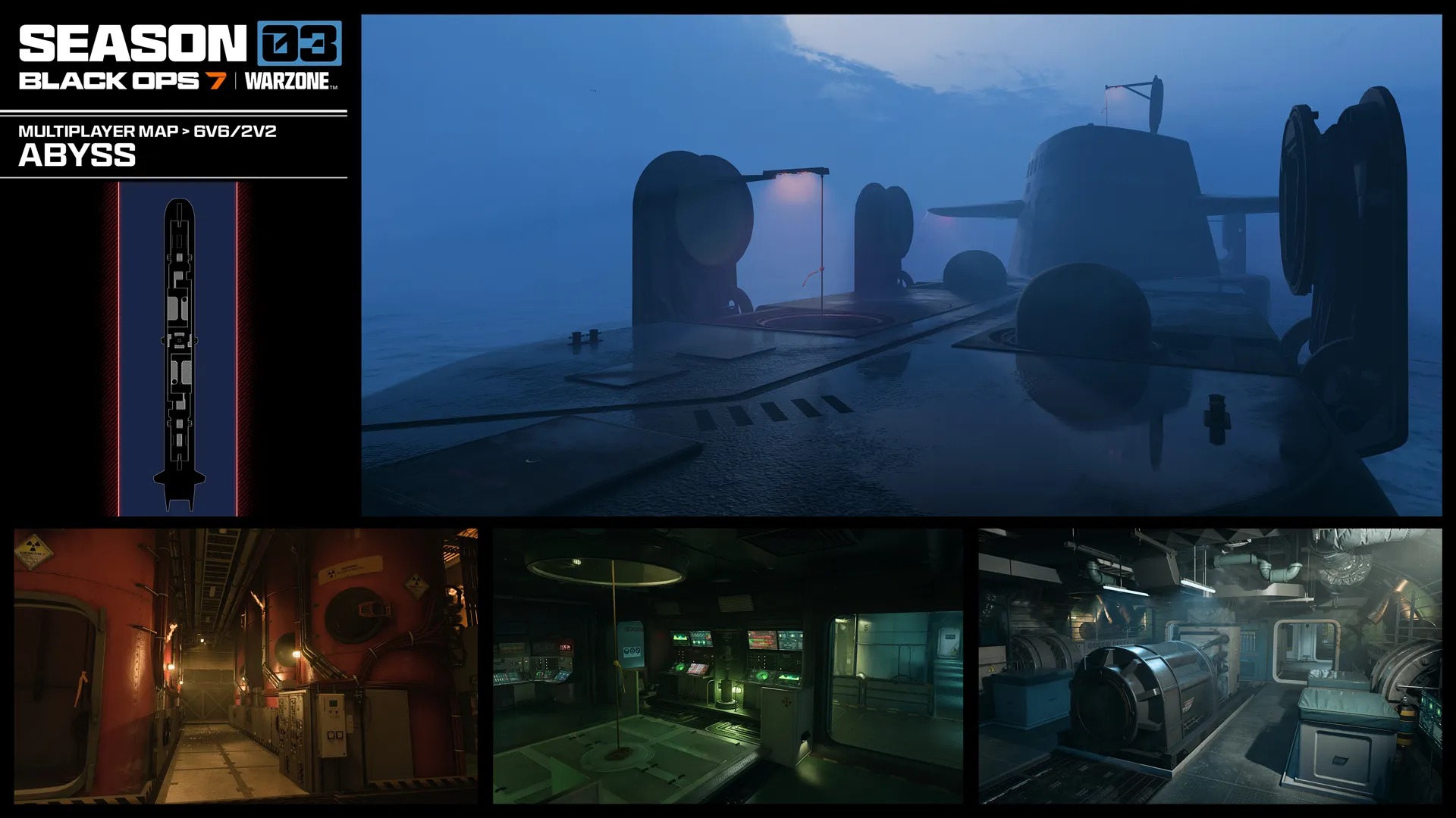 Call of Duty: Black Ops 7 Season 3 screenshots including weapon prestige camos, new mode gameplay for freerun and demolition, and new operator skins.