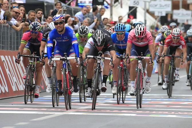 Nacer Bouhanni (FDJ) sprints to win stage 7 of the Giro d'Italia