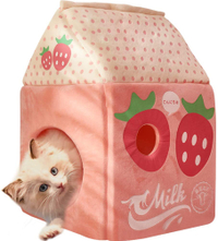 La La Pet Warm Cats Bed Foldable Cat Cave