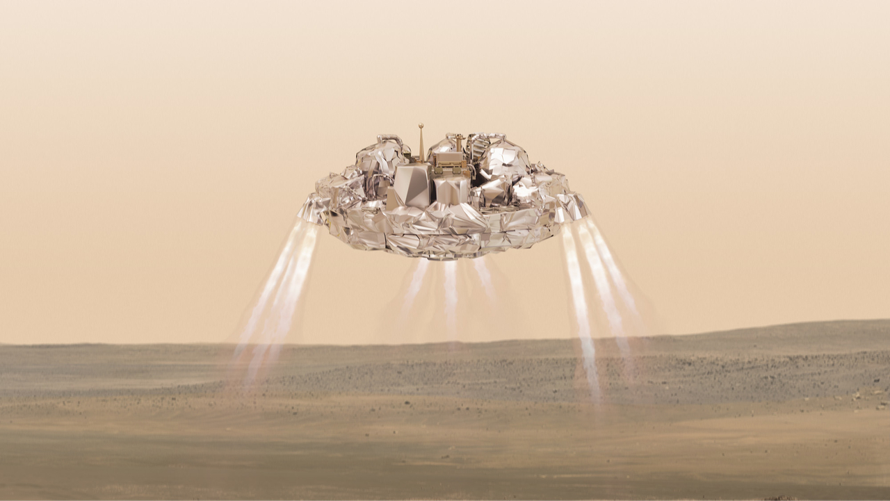 ExoMars&#039; Schiaparelli Lander Touching Down