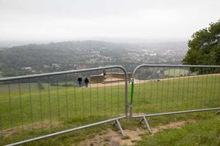 box hill, barriers, fences, olympic test event, 2011
