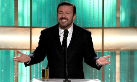 &amp;quot;It&amp;#039;s going to be a night of partying and heavy drinking or, as Charlie Sheen calls it, breakfast,&amp;quot; said Ricky Gervais in his opening monologue.