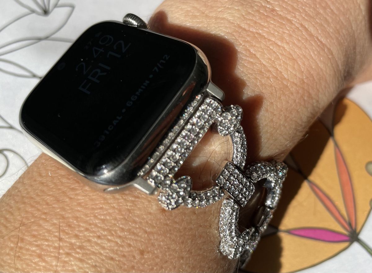 Goldenerre Crystal Pave Link Band For Apple Watch Lifestyle