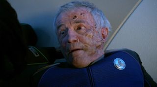 The Vice Admiral suffers from an alien virus on "The Orville."
