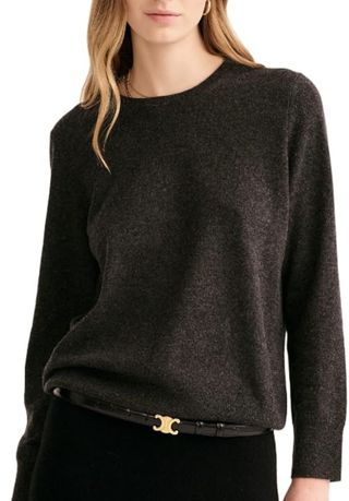 Women's Original Cashmere Crewneck Sweater (us, Alpha, Medium, Regular, Regular, Olive)