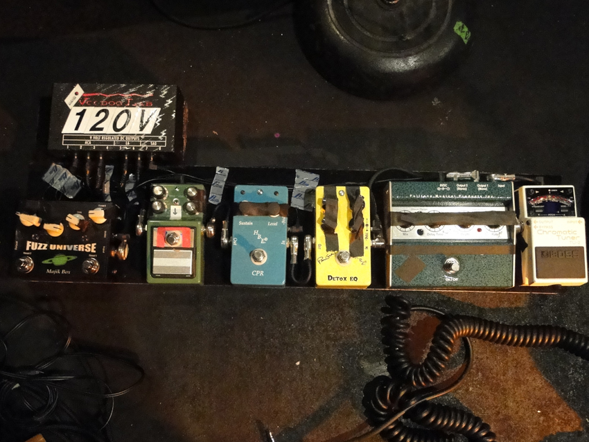 Paul's pedalboard. He set that up himself!