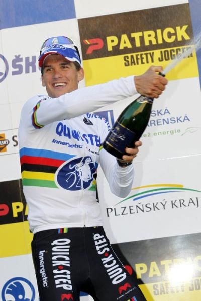 Zdenek Stybar (Quickstep) finished third.