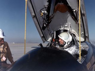 Neil Armstrong in X-15 Cockpit