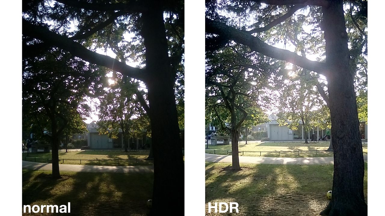 Here's a side-by-side look at the effect of the HDR mode.