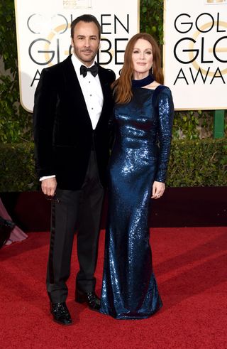 Tom Ford & Julianne Moore at the Golden Globes 2016