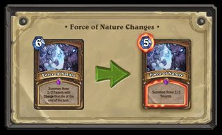 Hearthstone nerfs Force of Nature