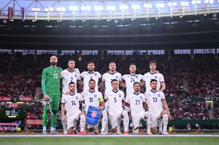 Serbia Euro 2024 squad Players of Serbia pose for a team photograph prior to the international friendly match between Austria and Serbia at Ernst Happel Stadion on June 04, 2024 in Vienna, Austria. (Photo by Christian Bruna/Getty Images)