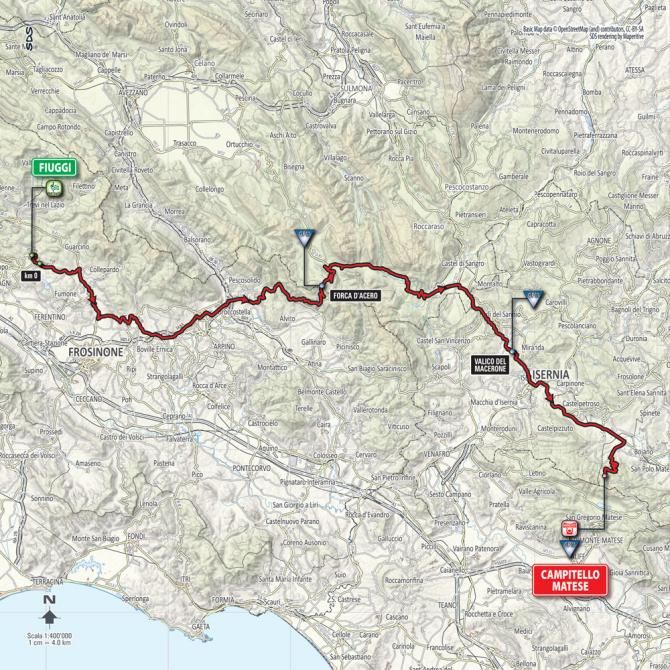 Giro d'Italia 2015: Stage 8 route map