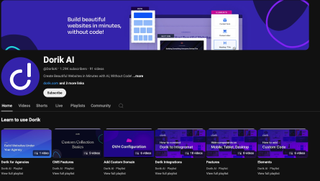 screenshot of dorik youtube page