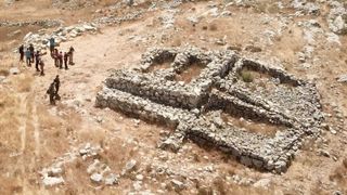 The pile of debris, where the tablet was found, appears to be from excavations in the 1980s of Joshua's Altar on Mount Ebal, which is thought to date to between the 11th and the 14th centuries B.C.