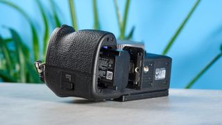 A black Sony A1 II mirrorless camera for sports and wildlife photography