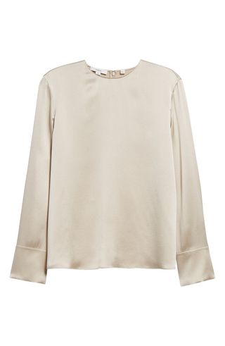 Long Sleeve Silk Top