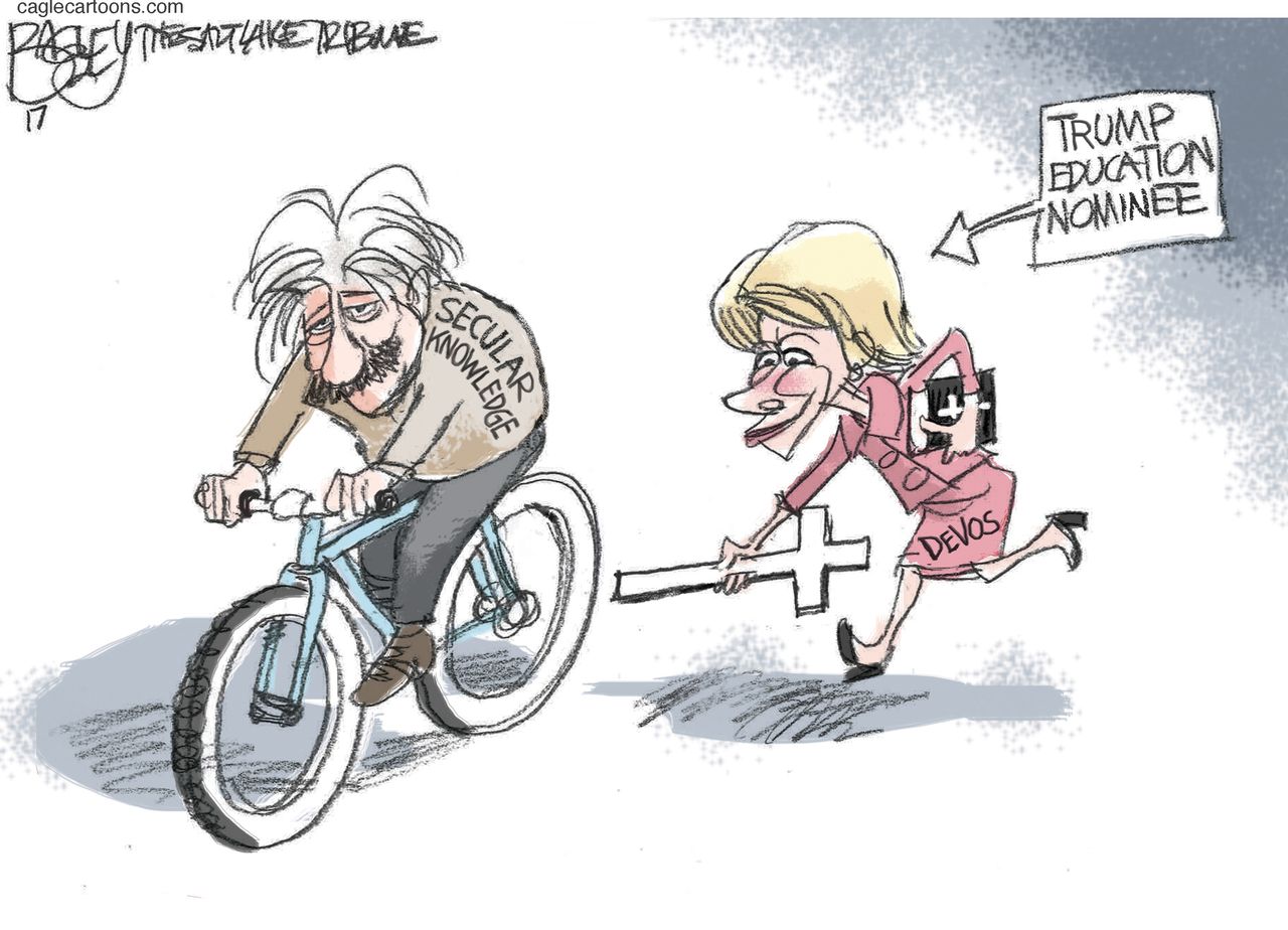 Political Cartoon U.S. DeVos education