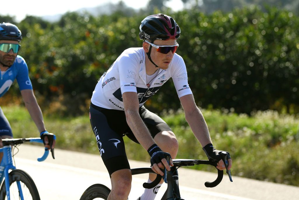 VALENCIA SPAIN FEBRUARY 09 Tao Geoghegan Hart of The United Kingdom and Team INEOS White Best Young Jersey during the 71st Volta a la Comunitat Valenciana 2020 Stage 5 a 977km stage from Paterna Valencia VueltaCV VCV2020 on February 09 2020 in Valencia Spain Photo by David RamosGetty Images