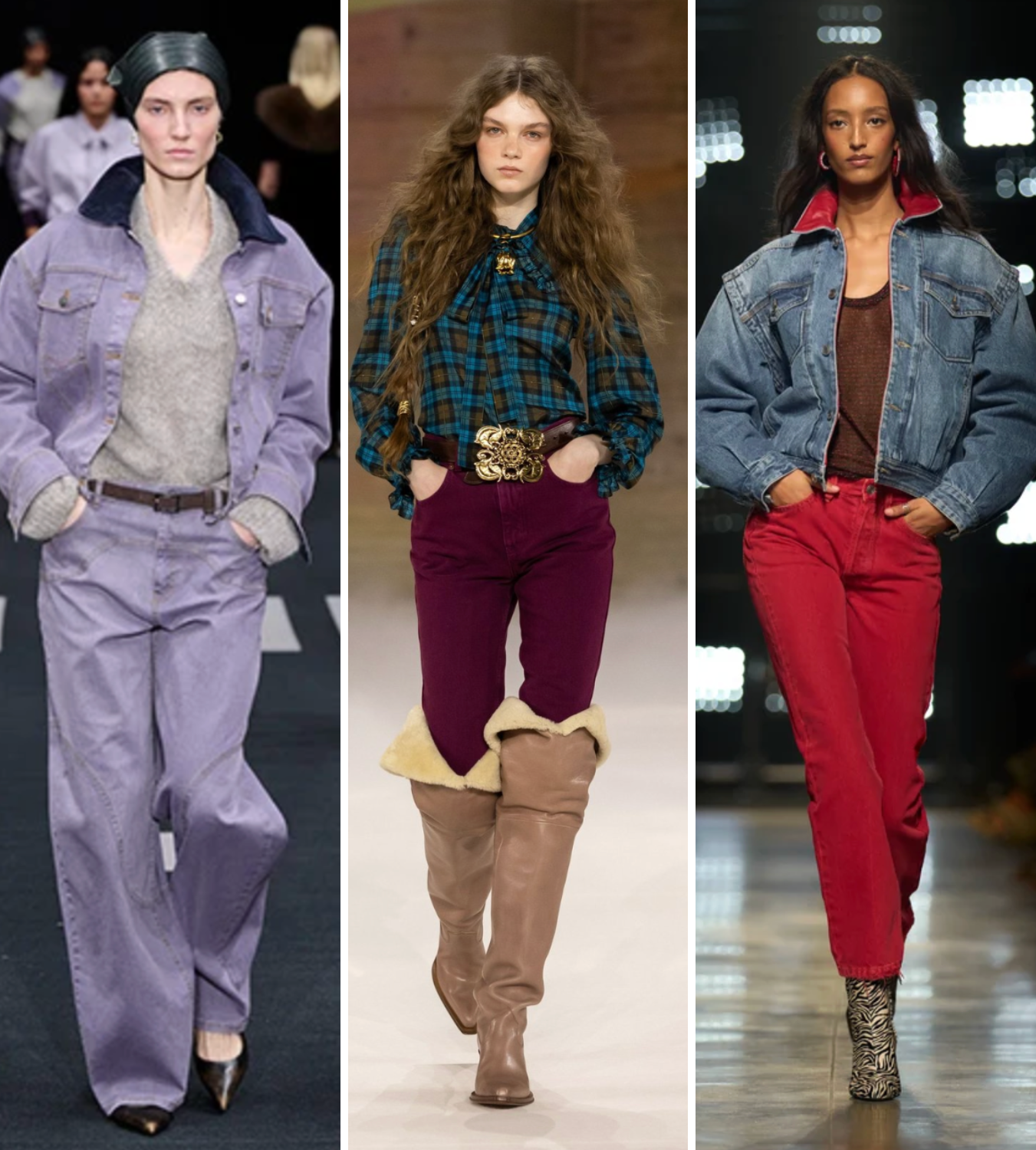 AW26 denim trends coloured jeans Baum Und Pferdgarten, Chlo&amp;eacute;, Isabel Marant runways