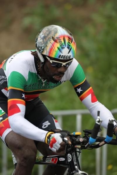 Regae or Reggie... a St Kitts Nevis rider on a hill