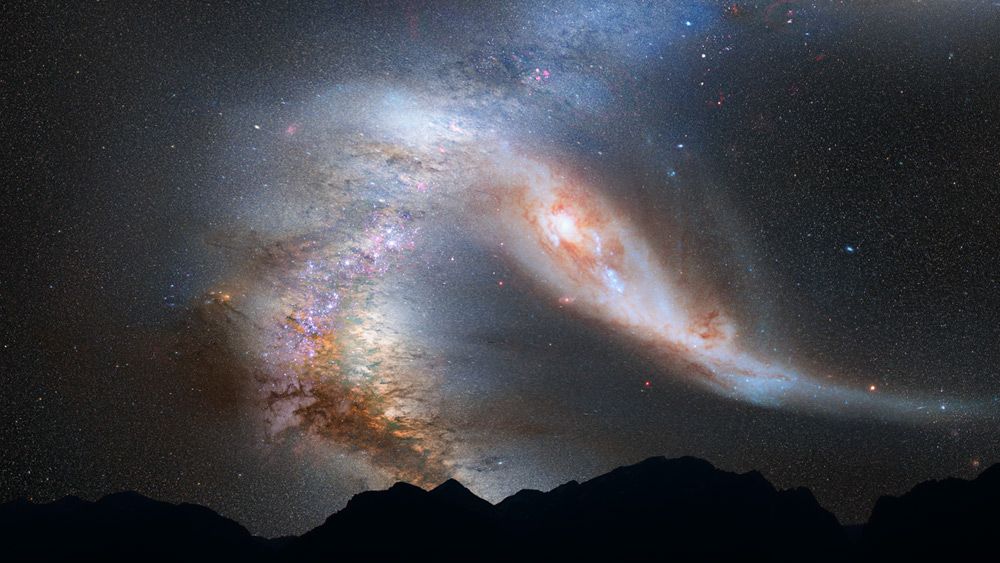 milkyway andromeda galaxy 4 billion