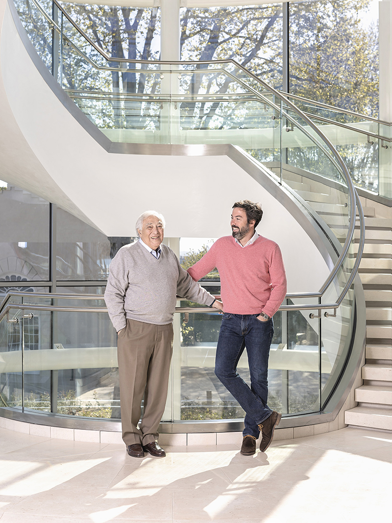 Jean-Michel Cazes and son Jean-Charles Cazes