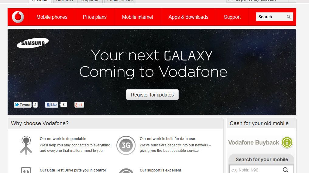 Vodafone to launch next Samsung Galaxy phone TechRadar