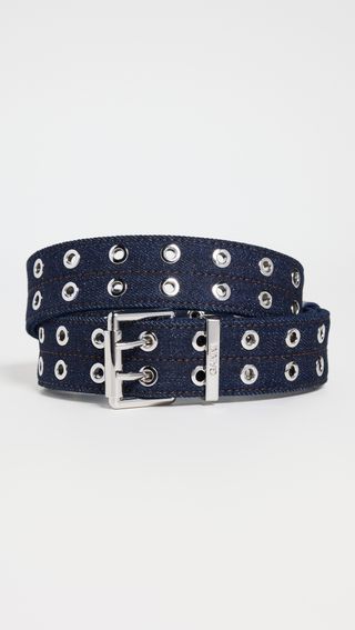 Double Eyelet Denim Belt