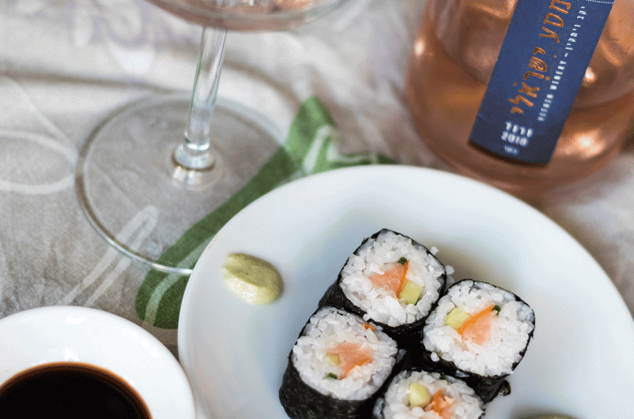 wine with sushi