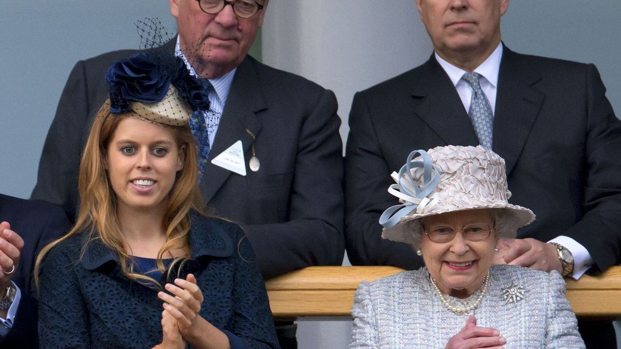 ascot, united kingdom october 20 embargoed for publication in uk newspapers until 48 hours after create date and time princess beatrice of york and queen elizabeth ii watch frankel enter the winners enclosure after winning the qipco champion stakes at the qipco british champions day meet at ascot racecourse on october 20, 2012 in ascot, england photo by indigogetty images