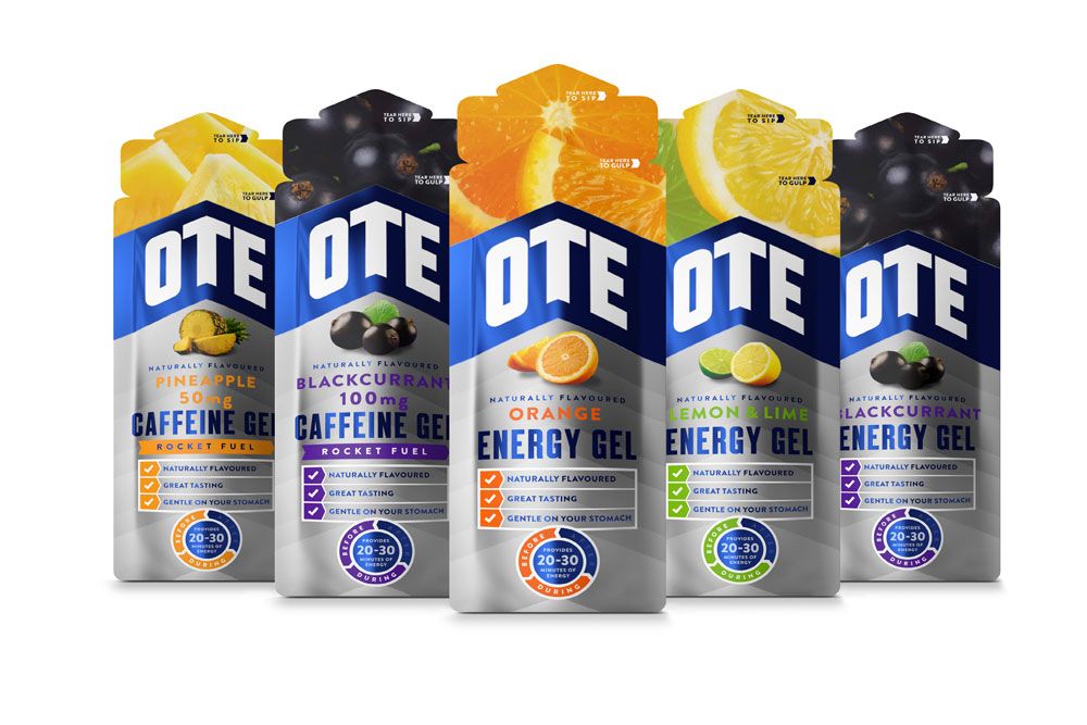 Image shows the OTE energy gels which are among the best cycling energy gels